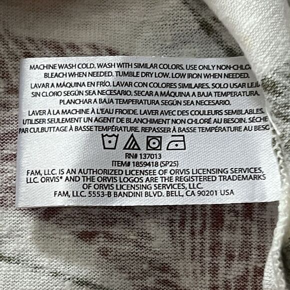 NWT Orvis Linen Blend Womens Sz 2X XX-Large Top Fern Plant Boho Cottagecore - Picture 5 of 5